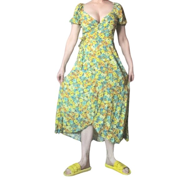Talia dream in Daisy diamond dress, floral, LSPACE, yellow, Talia Dress Size s - Picture 4 of 13